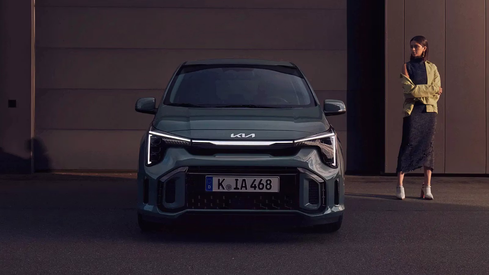 Kia Picanto framifrån – kompakt stadsbil