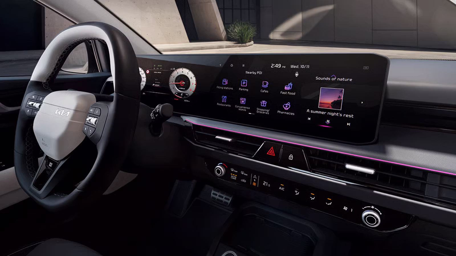 Kia Stonic digital cockpit dubbla skärmar